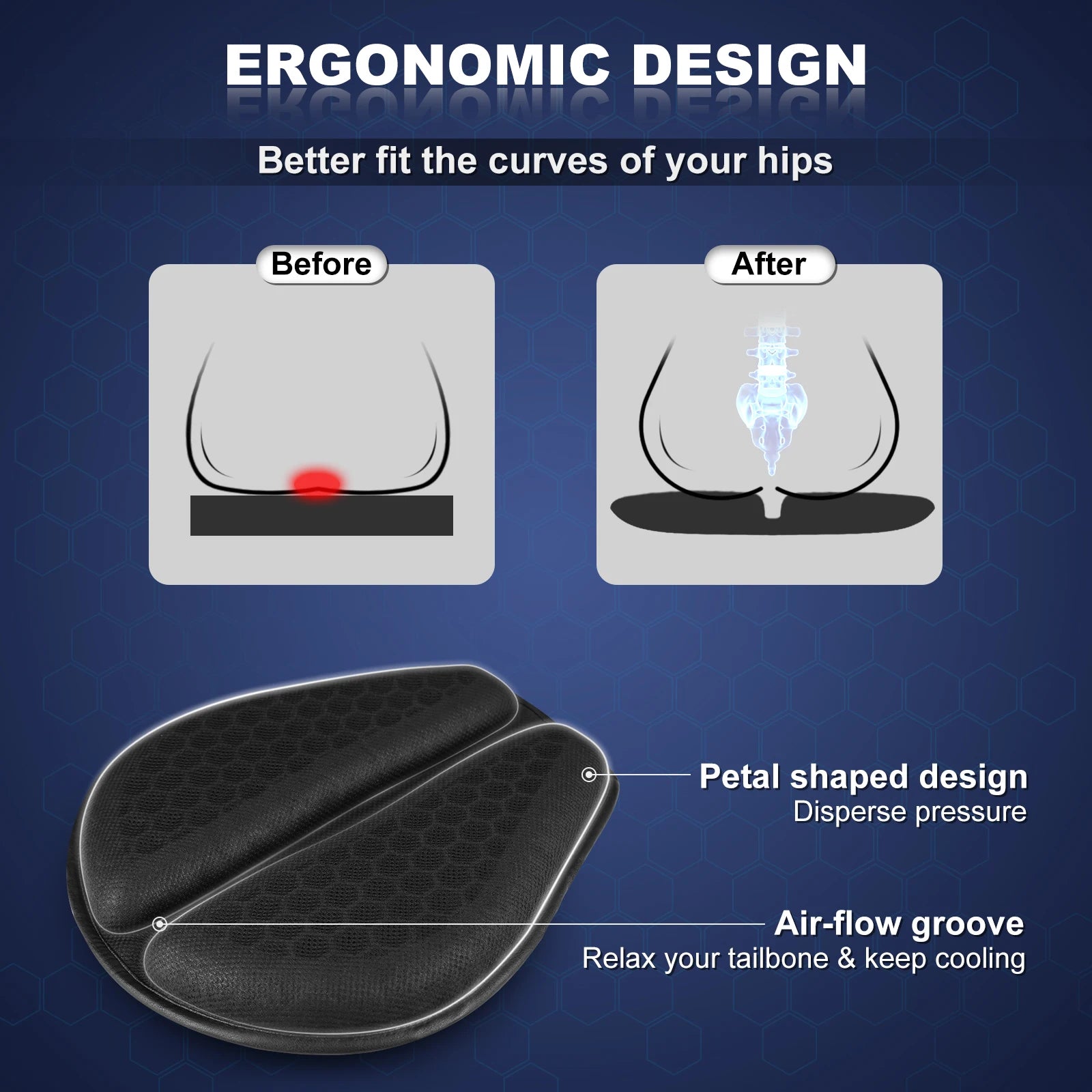 Motorcycle Air Seat Cushion – Comfort Ride Pad